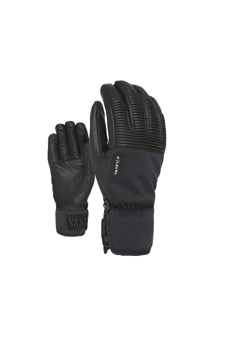 Manusi schi barbati - Level - Piele naturala - Negru -