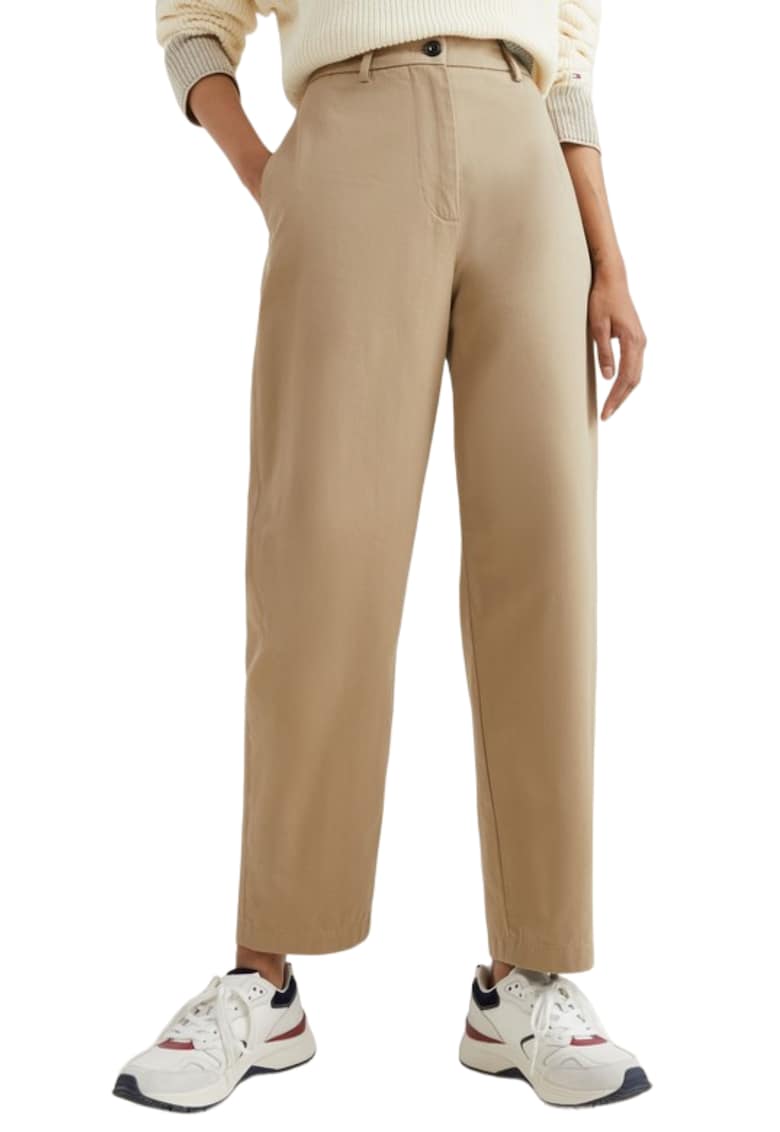 Pantaloni dama -  Bumbac - Bej -