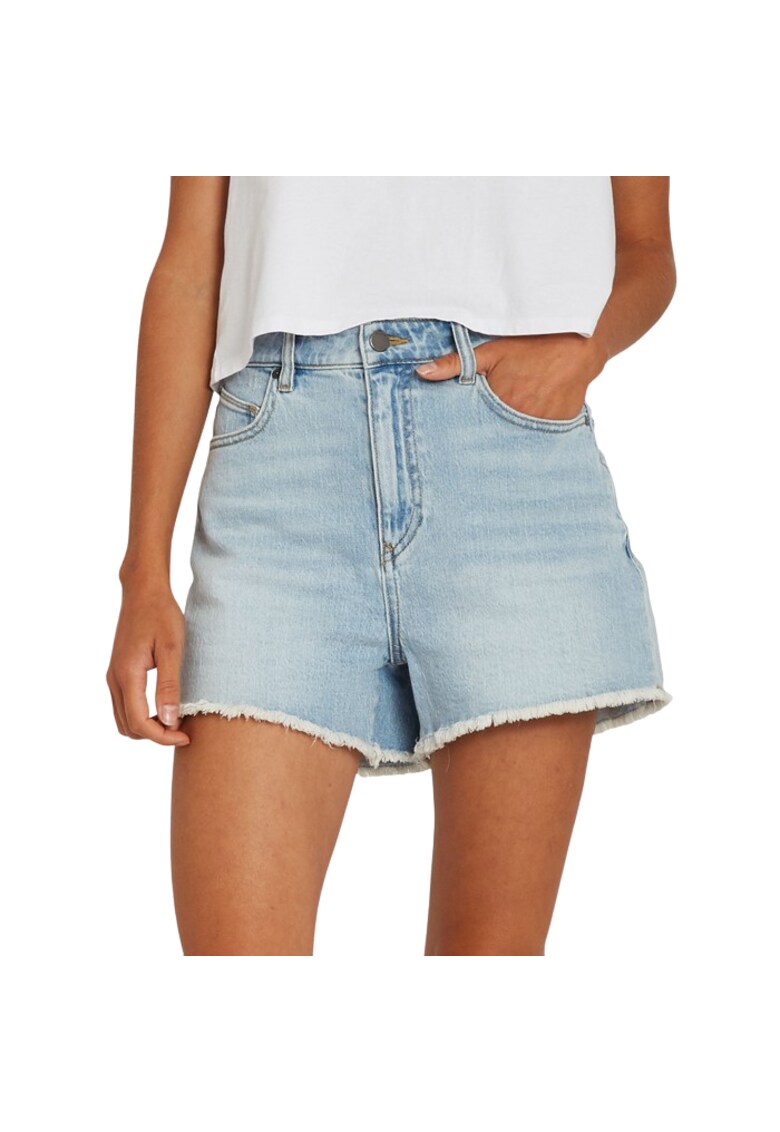 Pantaloni scurti dama  denim - cinci buzunare - albastru -
