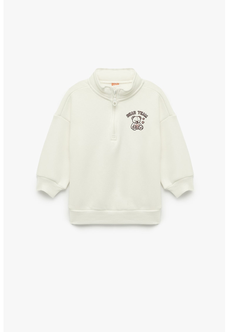 Bluza de trening cu imprimeu grafic pe partea din spate - Verde pal