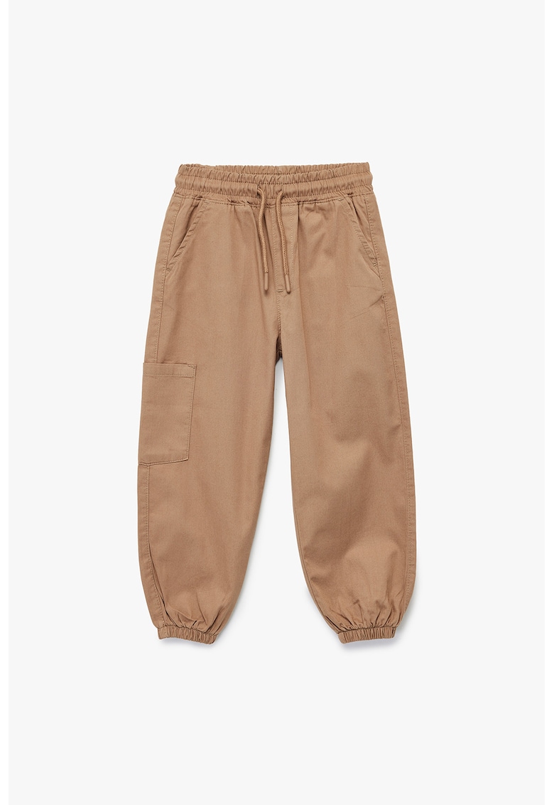 Pantaloni relaxed-fit din bumbac - Maro inchis