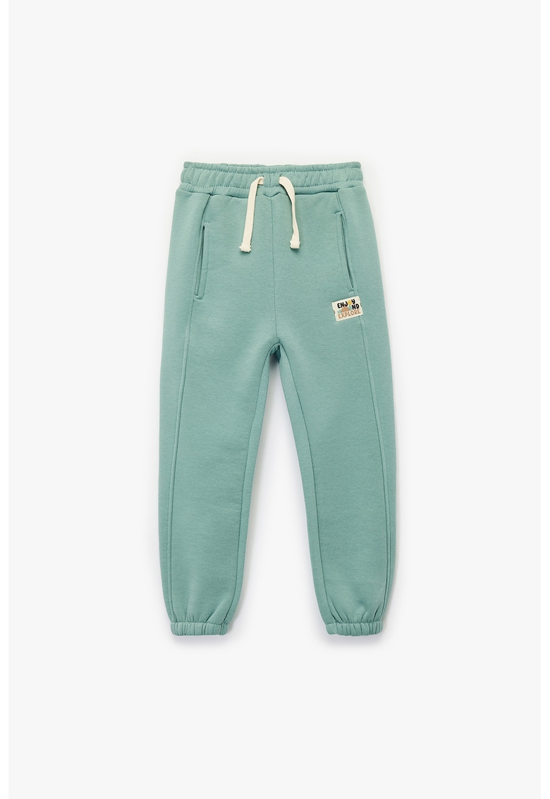 Pantaloni de trening cu model uni - Verde feriga