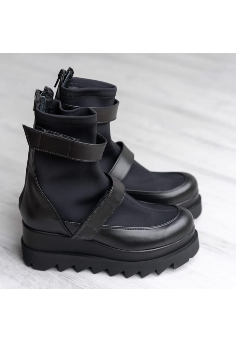 Ghete dama piele - Rock it - Negru