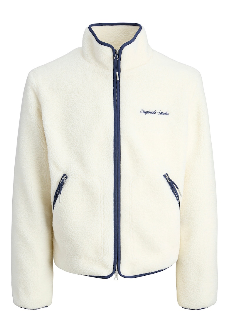 Pulover barbati - Jack Jones - poliester - ecru/albastru -