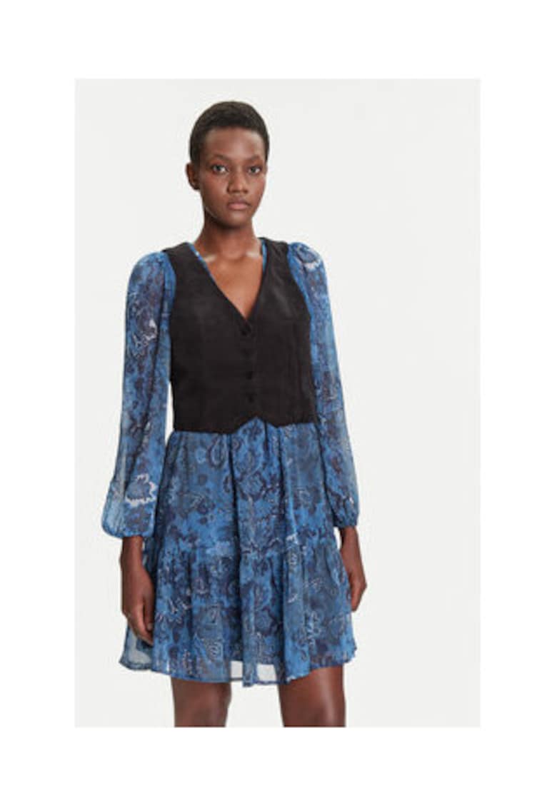 Rochie casual Dama -  albastru - 100% poliester -