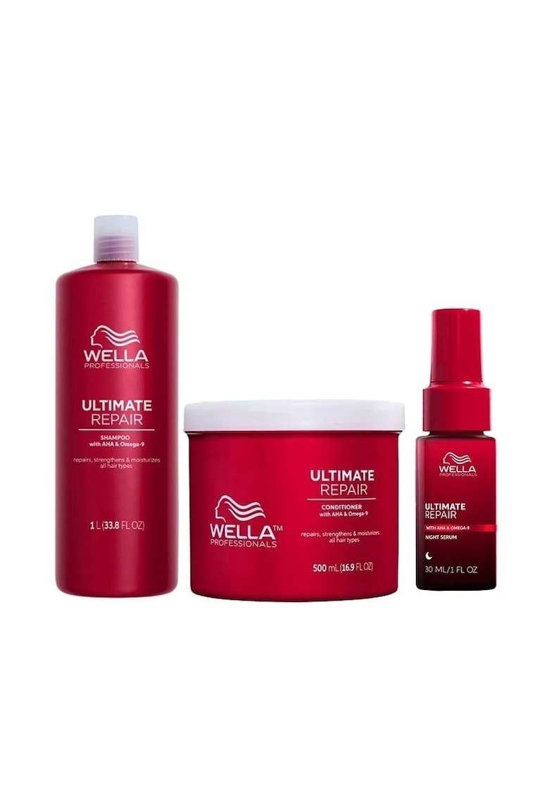 Pachet  Ultimate Repair – Sampon 1000 ml + Balsam tratament 500 ml + Ser de noapte 30 ml