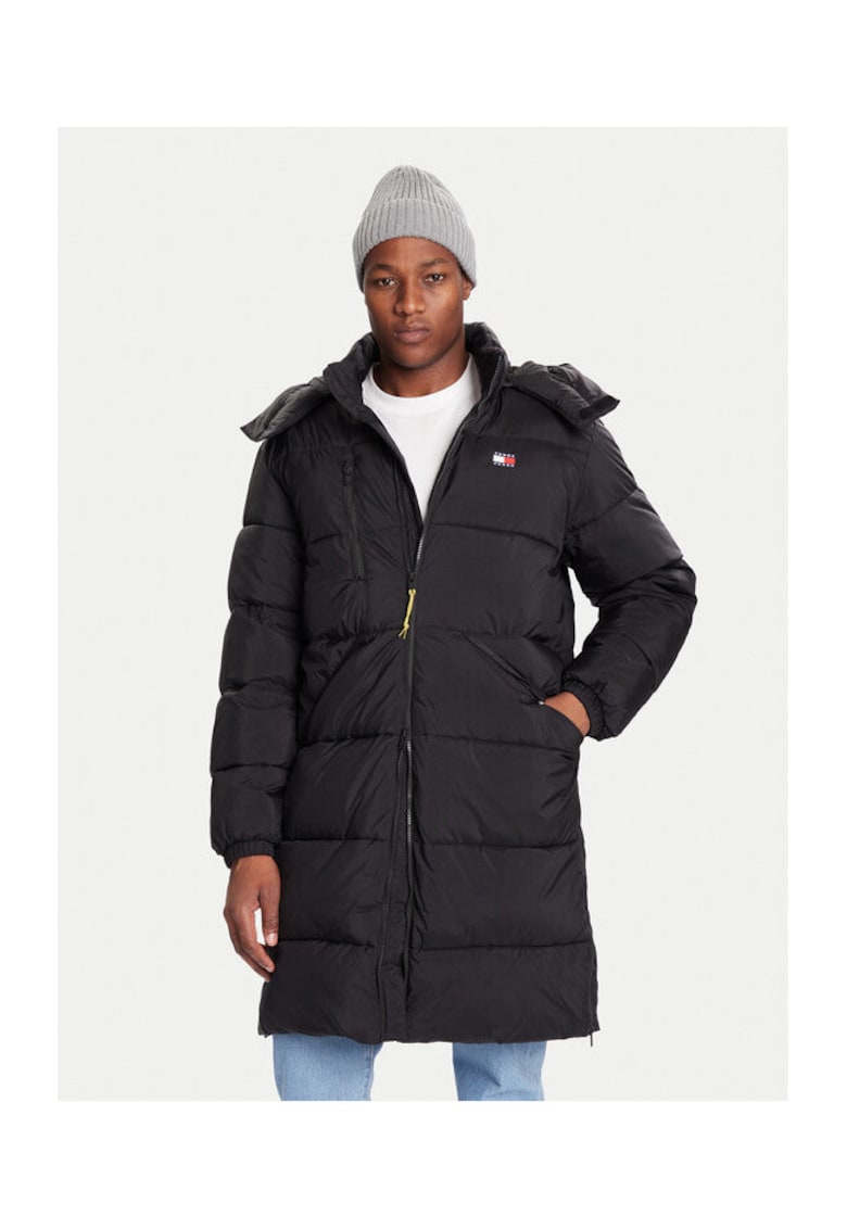 Geaca de iarna barbati -  negru - 100% nailon reciclat -