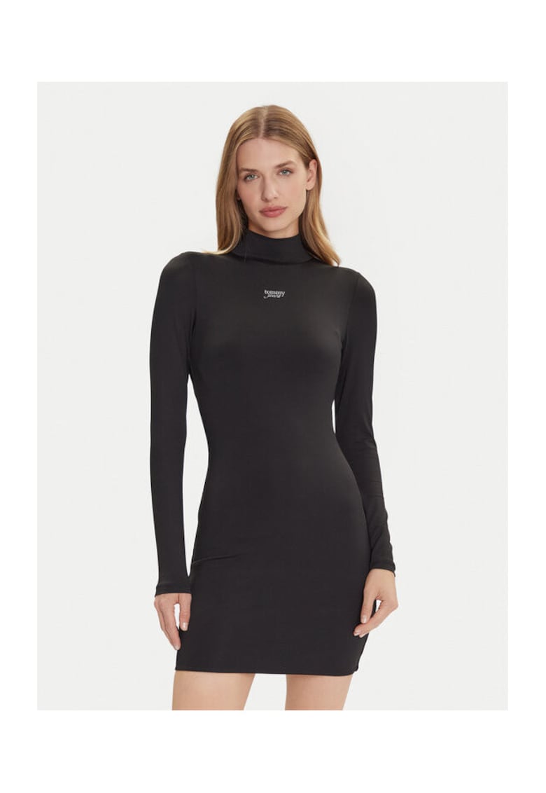 Rochie de zi -  neagra - 95% nailon reciclat - 5% elastan -