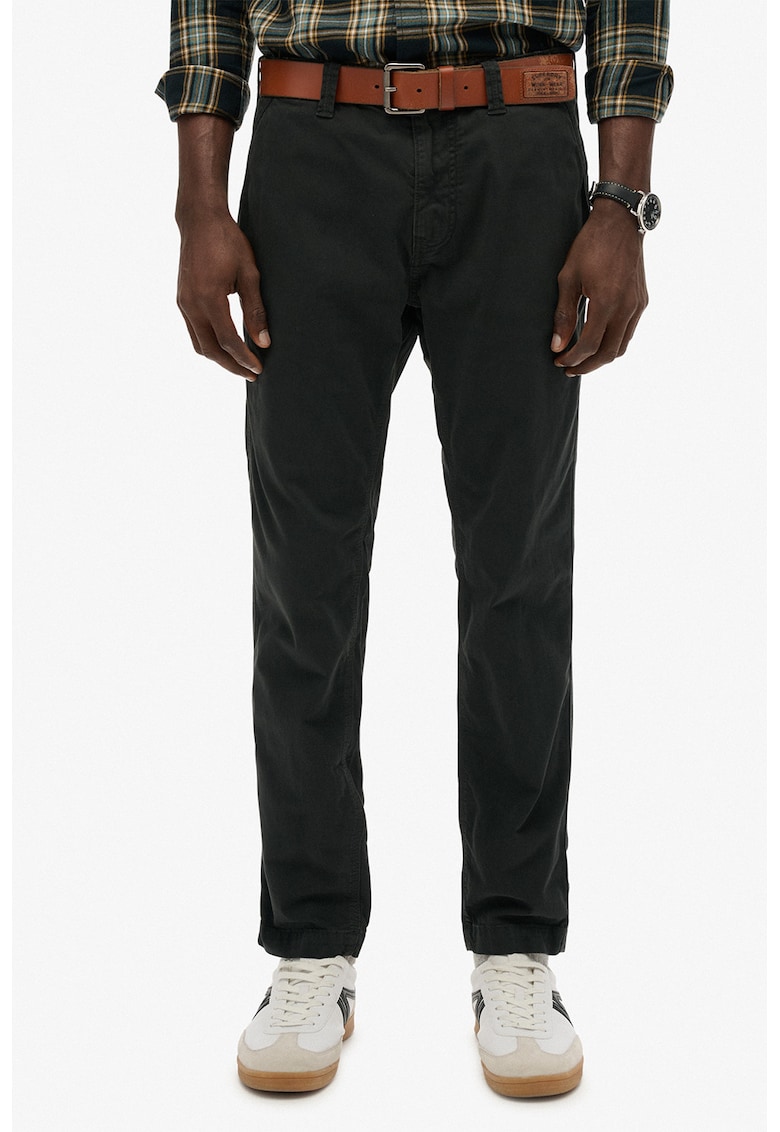 Pantaloni chino drepti Utility - Gri inchis