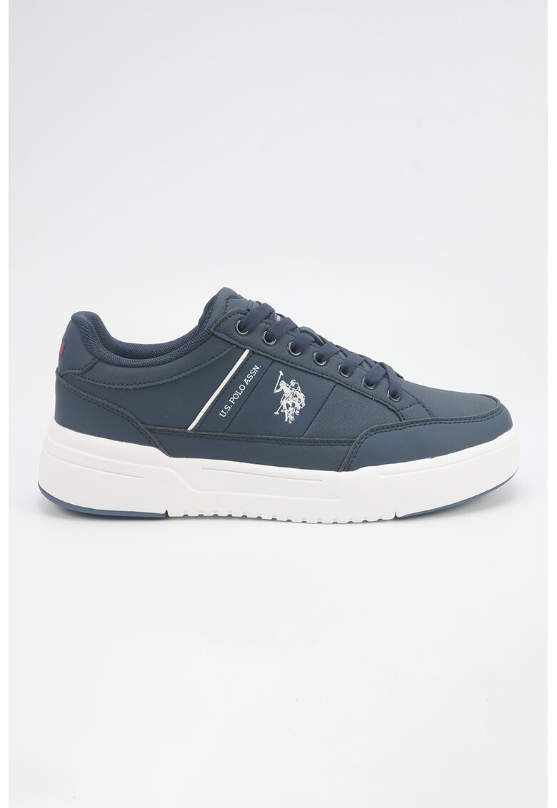 Pantofi sport din piele ecologica cu detaliu logo - Bleumarin