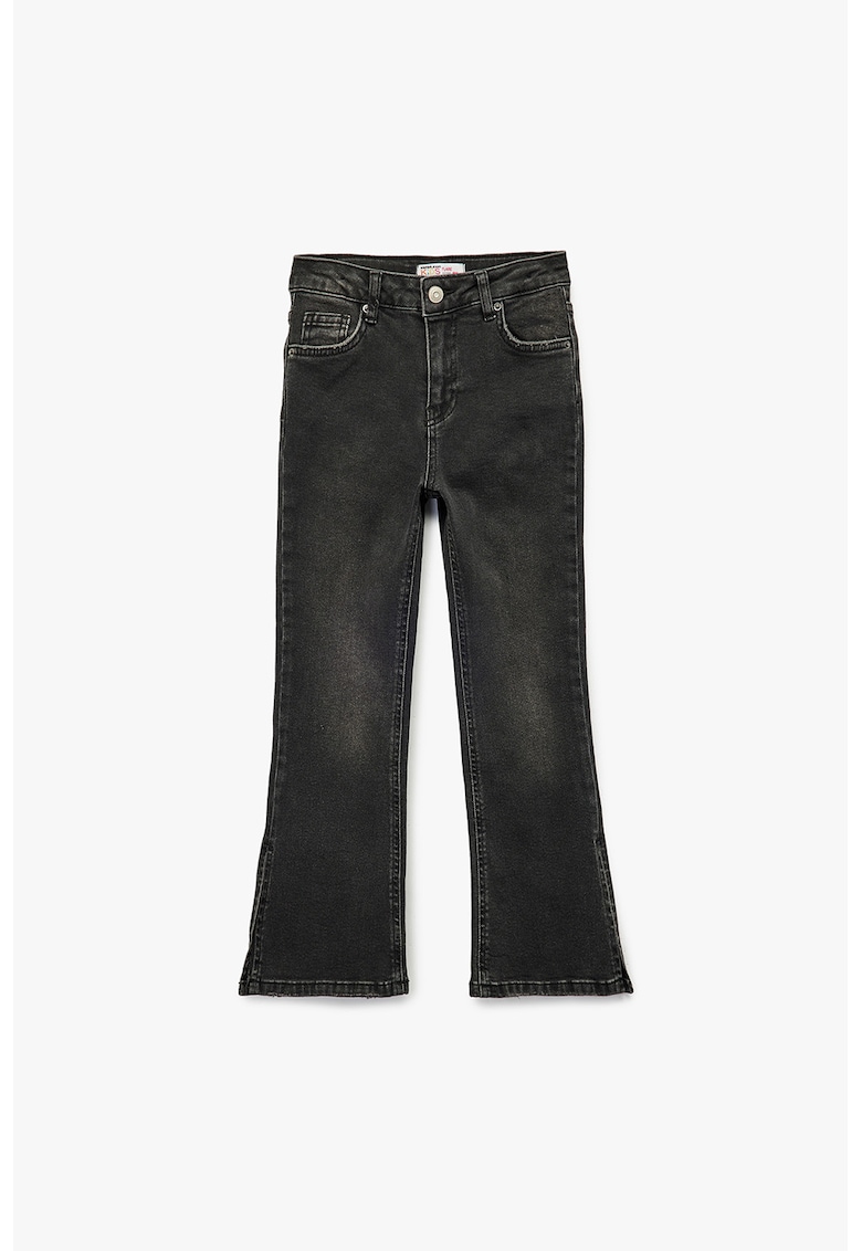 Blugi slim fit evazati - Negru stins