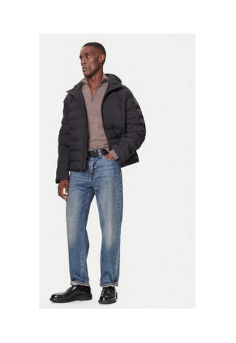 Geaca de puf barbati -  neagra - 100% poliester -