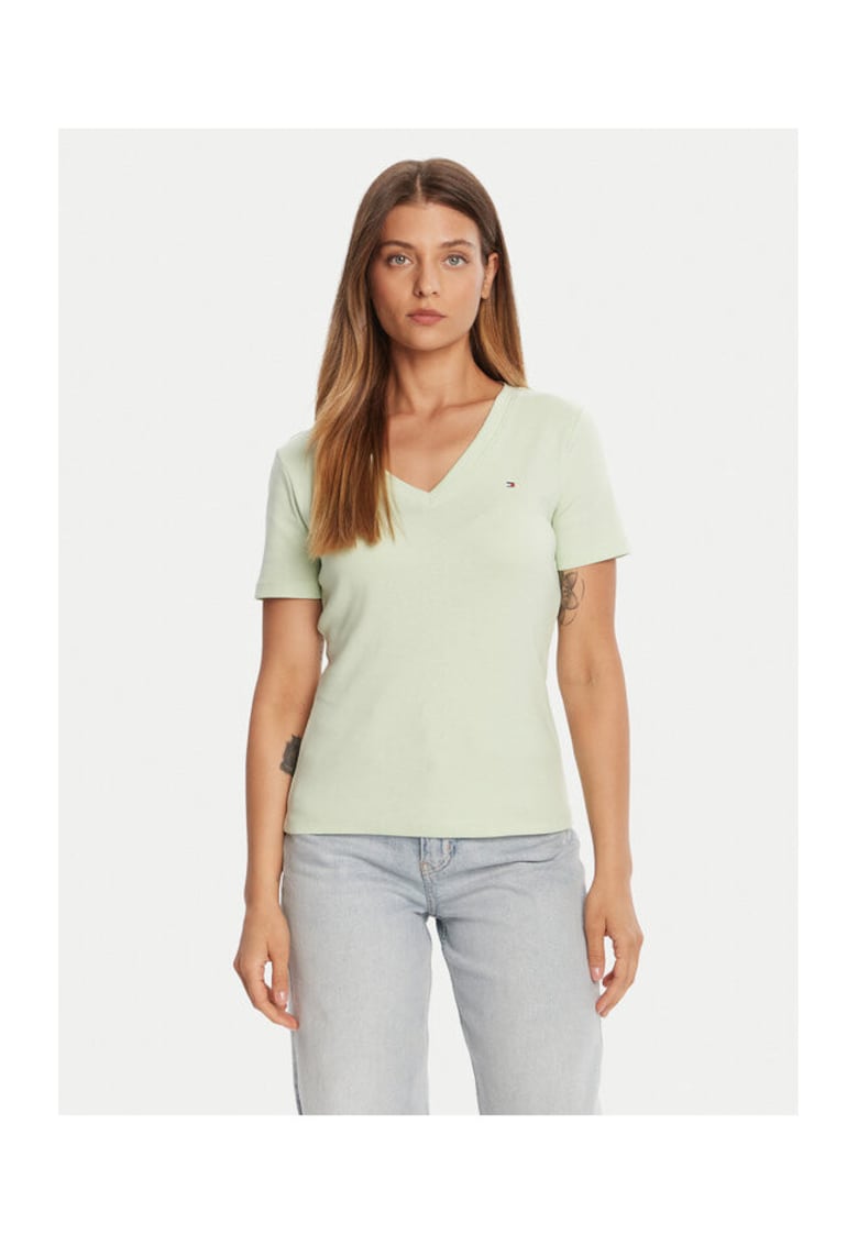 Tricou dama -  100% bumbac - Verde -