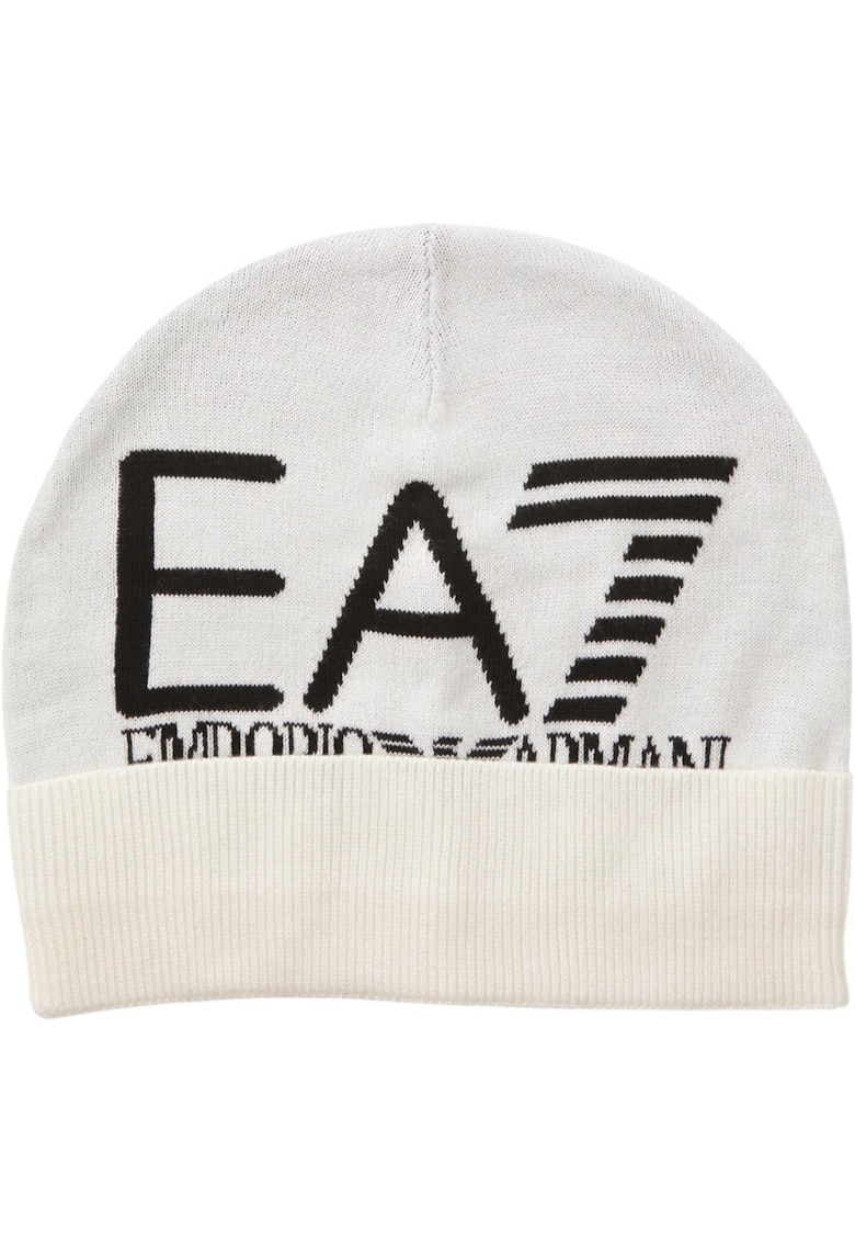 Caciula  EA7 Visibility Beanie Bej Negru S INTL