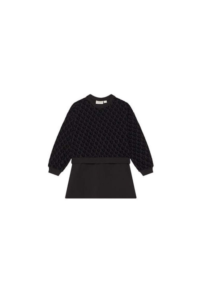 Rochie casual Fete -  Negru - 74% bumbac - 21% poliester reciclat - 5% elastan - 12 ani