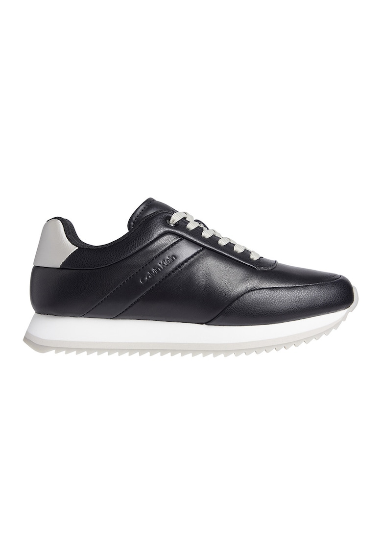 Pantofi sport de piele cu sireturi Runner - Negru
