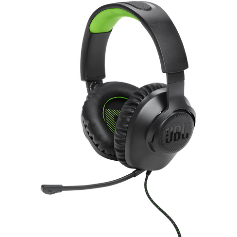 Casti Gaming cu Fir Quantum 100X Console Microfon Detasabil Negru/Verde