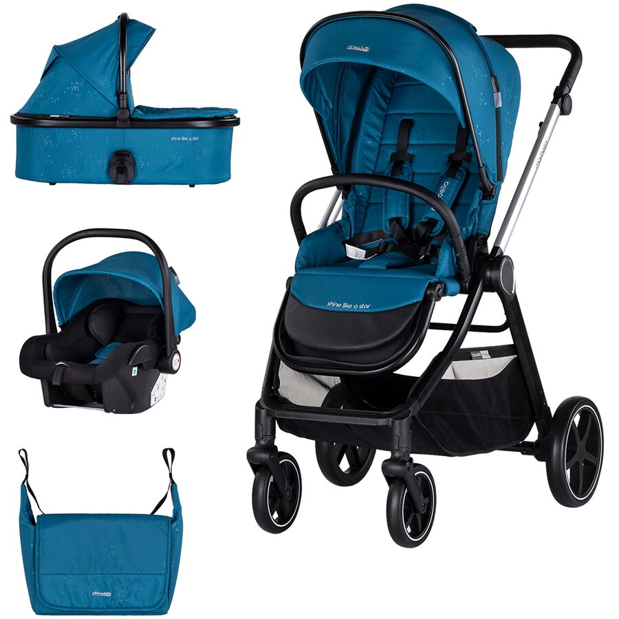 Carucior Marbella 3 in 1 Varsta 0 - 4 Ani Maxim 22KG Albastru