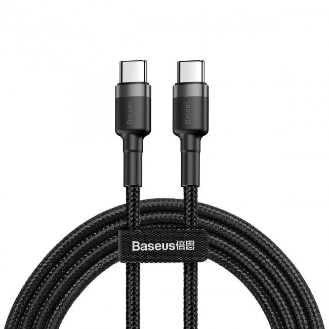 Cablu Date Cafule USB-C - USB-C PD 2.0 QC 3.0 60W 2m Negru