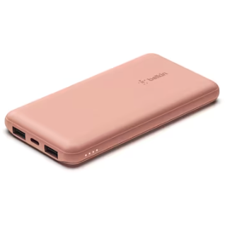 Acumulator Extern BOOST CHARGE 10000mA USB-C 15W Dual USB-A 15cm Roz