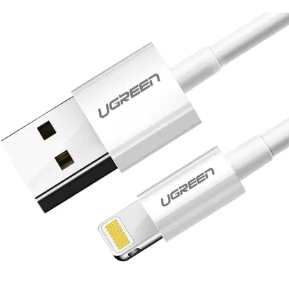 Cablu Date/Incarcare Incarcare Rapida USB Lightning 1m Alb