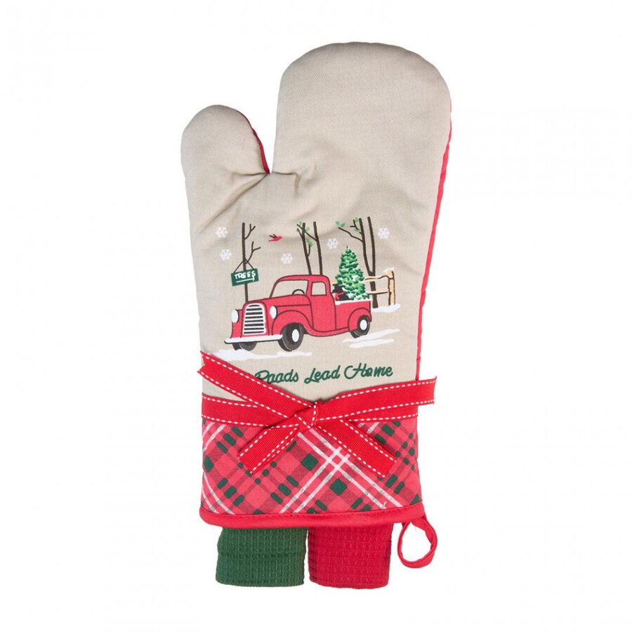 Set Manusa de Bucatarie Craciun Car 3 Piese Multicolor