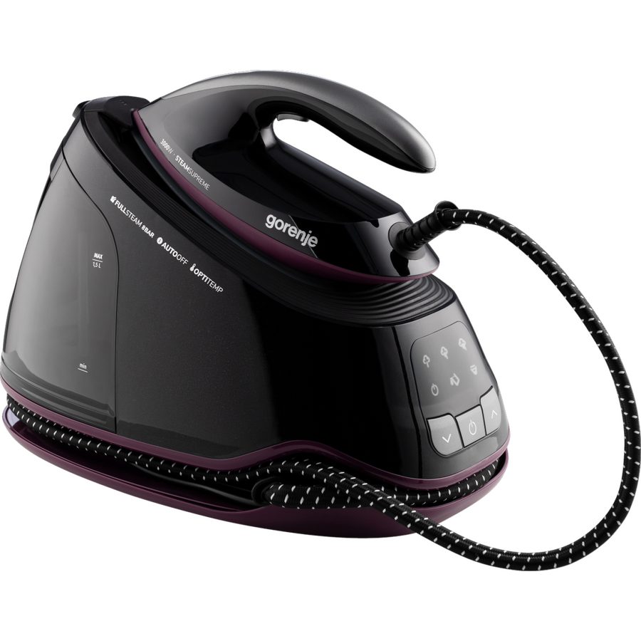 Statie de Calcat cu Abur SGD3000BKV Debit Jet Abur 480G/Min Rezervor Apa 1.5L Talpa Ceramica Putere 3000W Negru/Mov