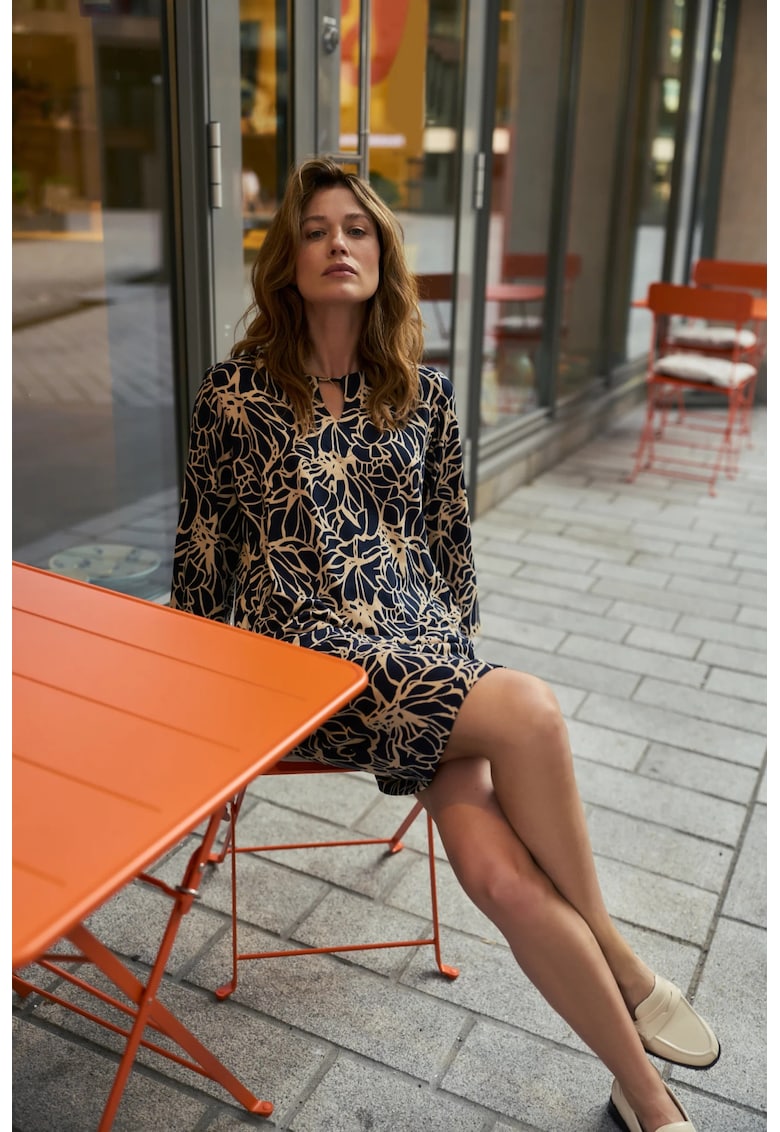 Rochie florala bleumarin - Bleumarin