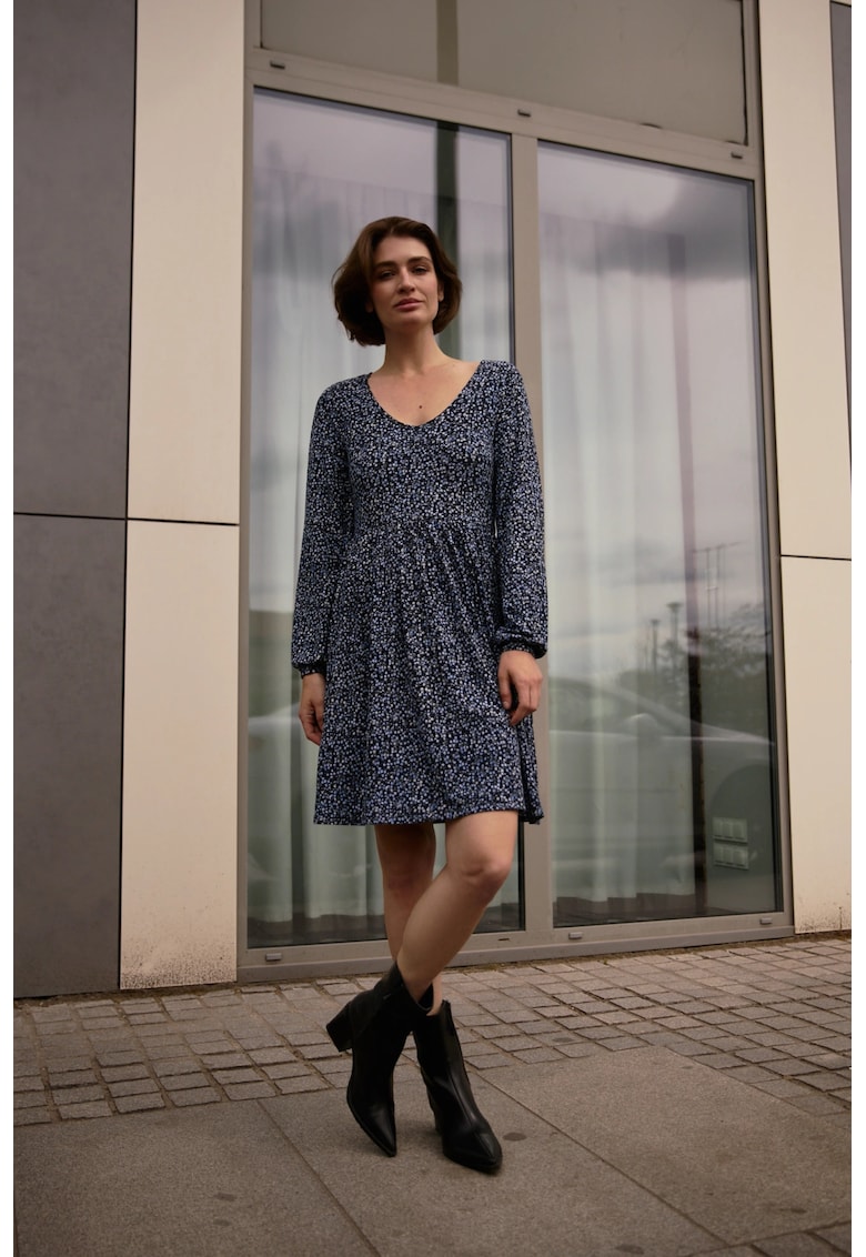 Rochie florala bleu - Bleumarin