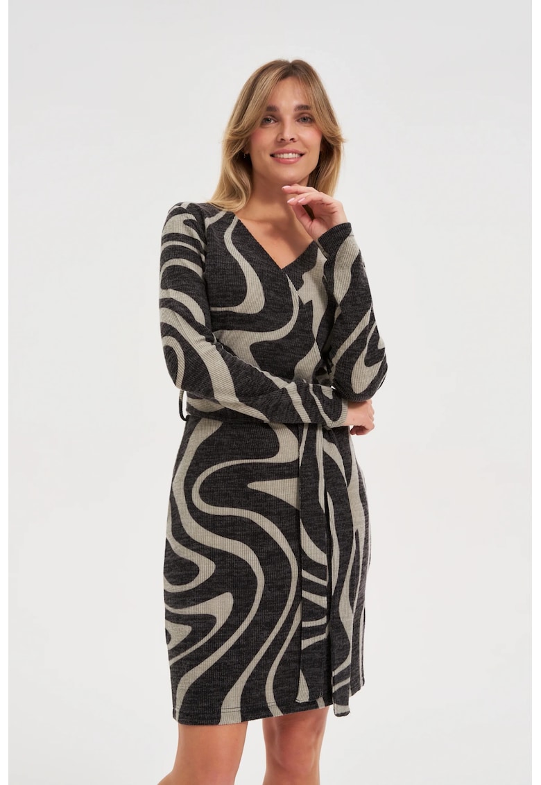 Rochie gri ajustata - Gri