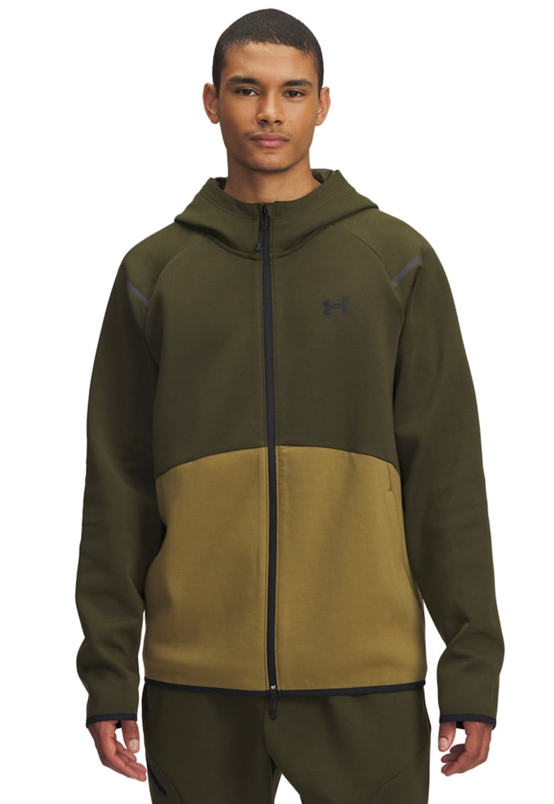 Hanorac din fleece Unstoppable - Verde masliniu/Kaki inchis