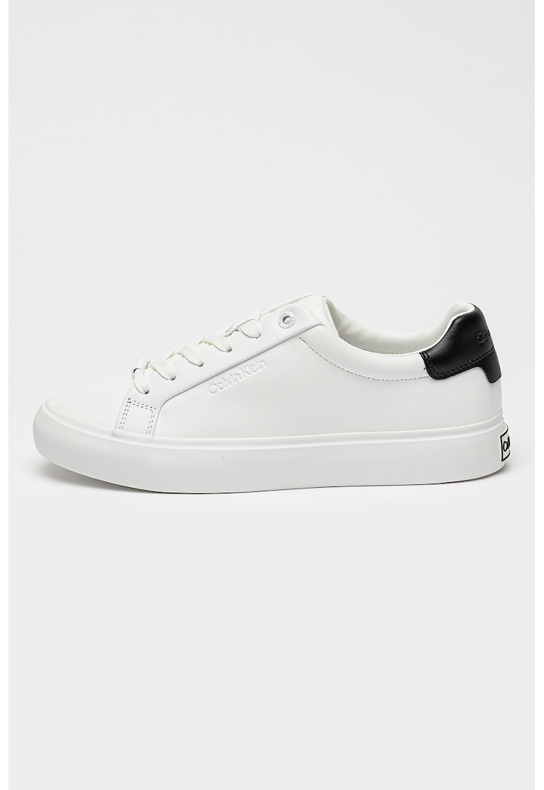 Pantofi sport low-cut de piele - Negru/Alb optic