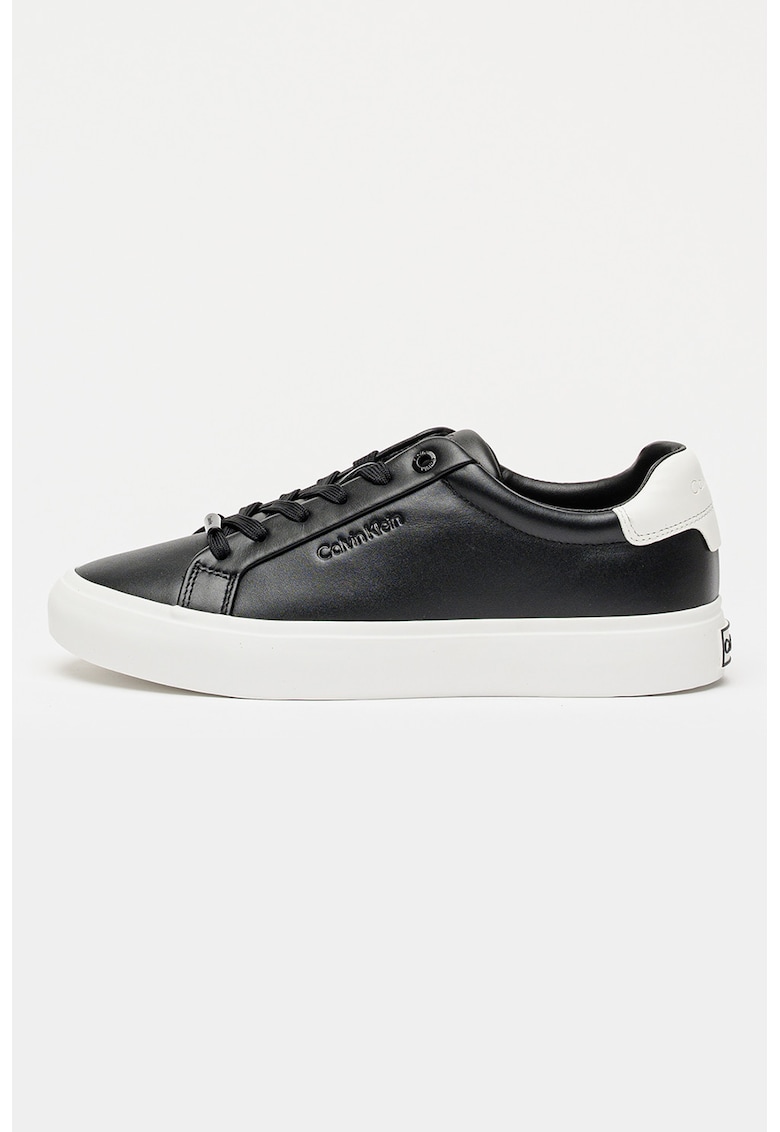 Pantofi sport low-cut de piele - Negru