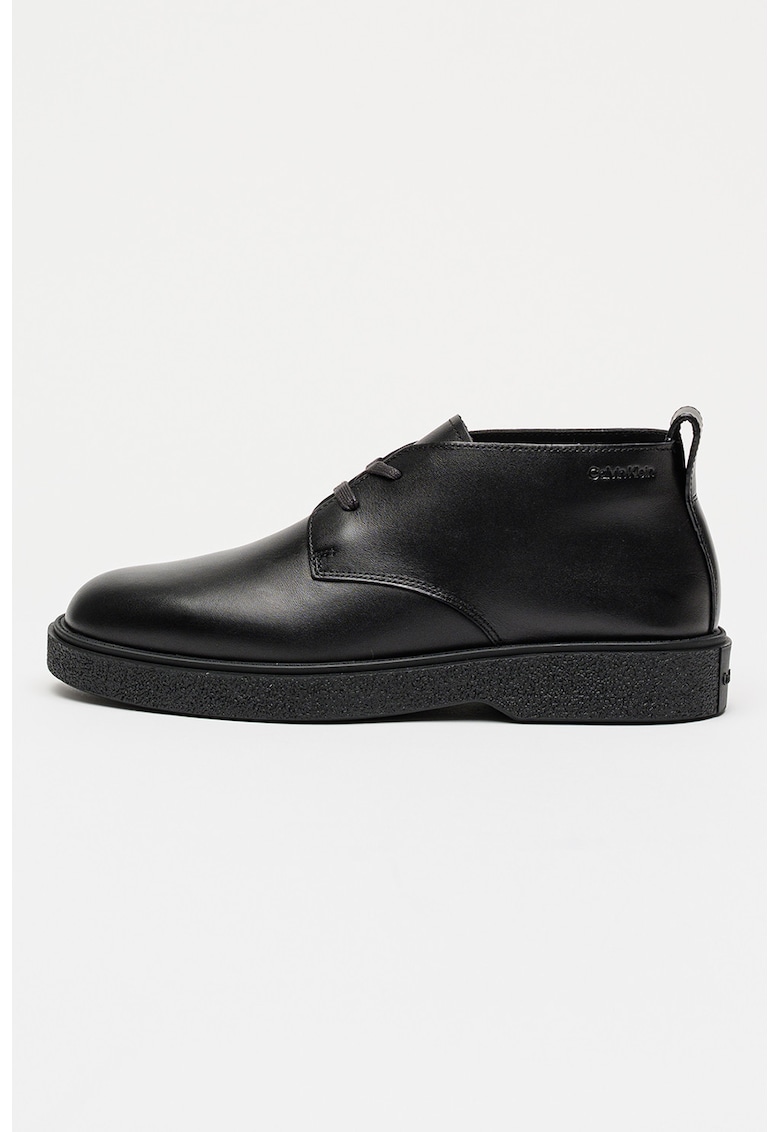 Ghete chukka de piele Dessert - Negru