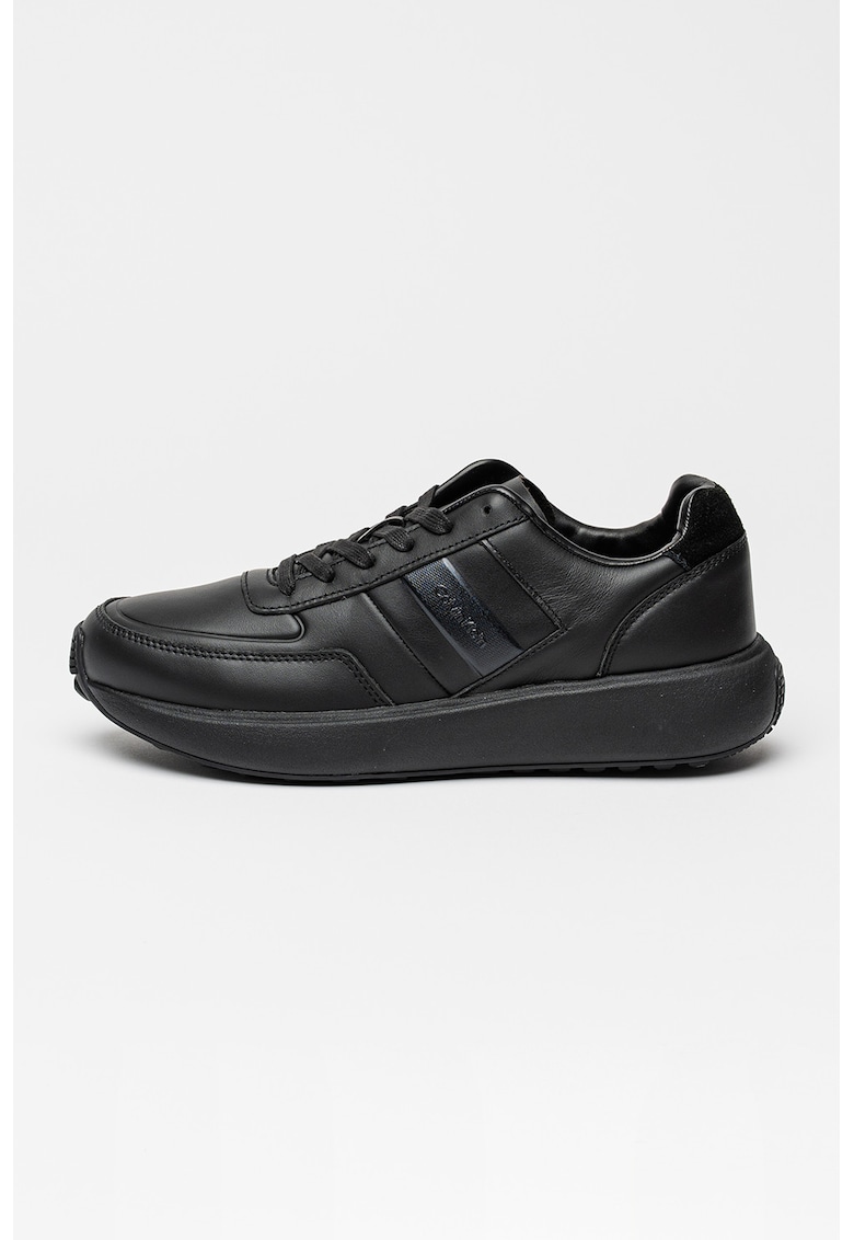 Pantofi sport de piele cu logo City Runner - Negru