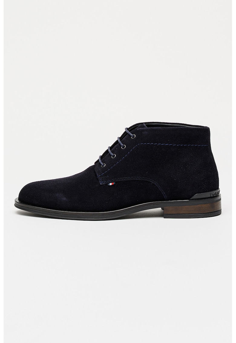 Ghete chukka de piele intoarsa - Bleumarin
