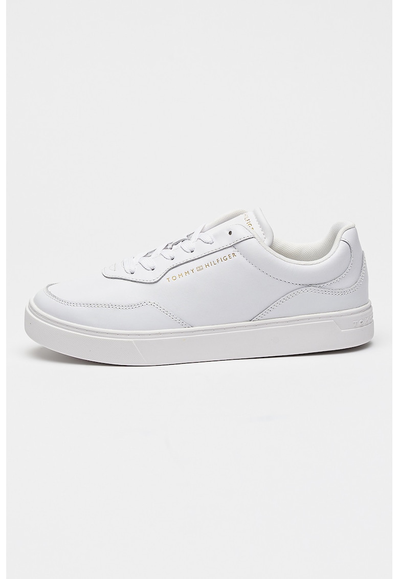 Pantofi sport din piele cu talpa cupsole Casual - Alb