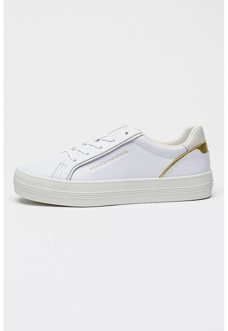 Pantofi sport low-cut de piele - Alb