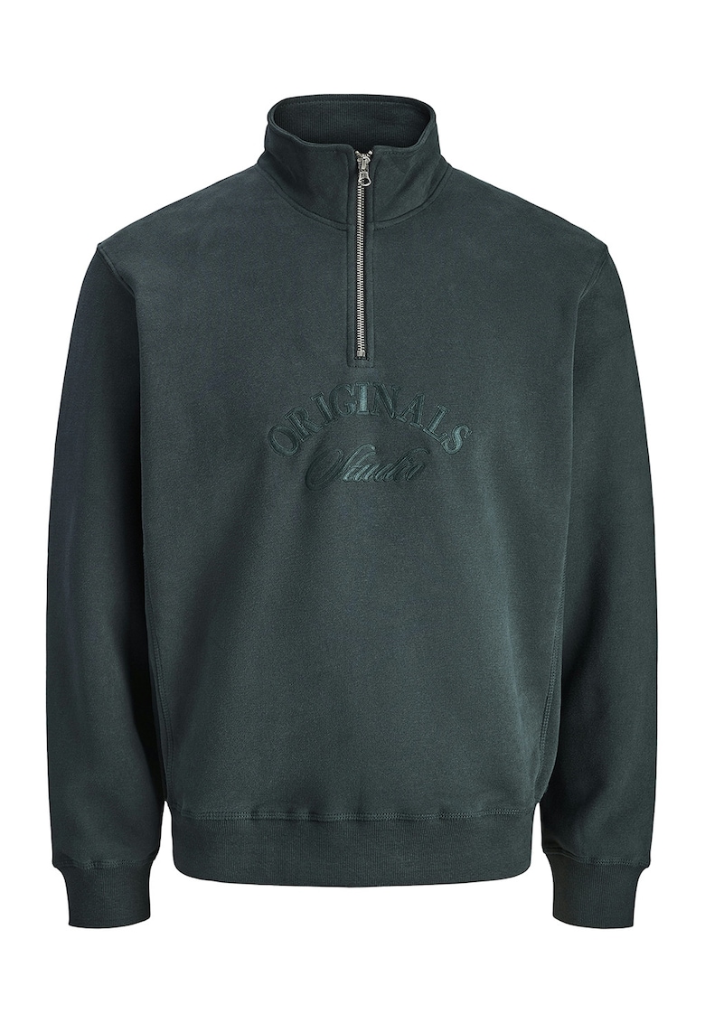 Bluza de trening din amestec de bumbac organic - Verde padure
