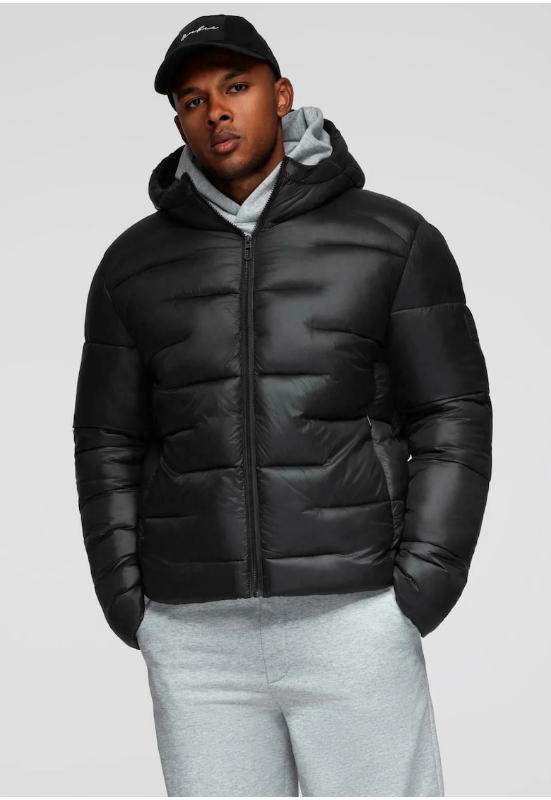 Geaca usor matlasata OM-JAHP-0235 - Negru