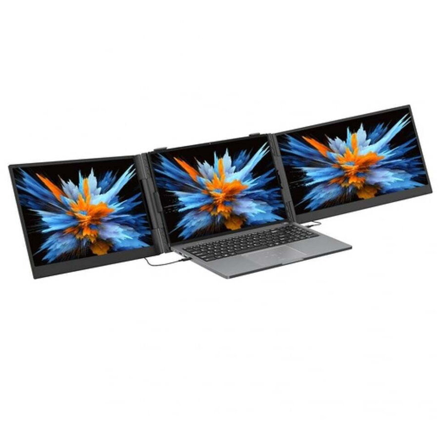 Monitor Extensibil pentru Laptop DCM6 Portabil Dual Display 14Inch 1920x1080 60Hz Difuzor Integrat USB-C Gri