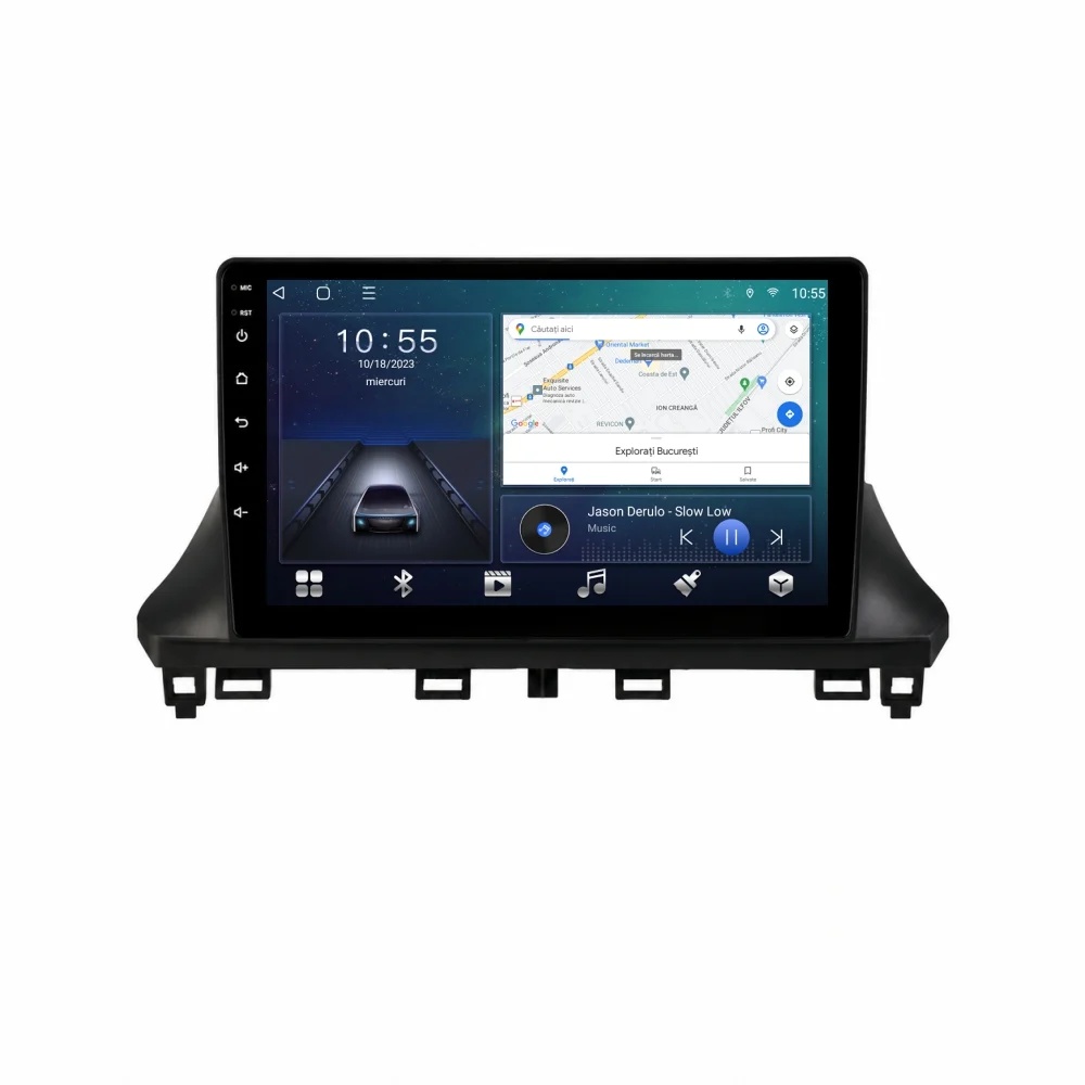 Navigatie dedicata cu Android Toyota Proace dupa 2024, 2GB RAM, Radio GPS Dual Zone, Display HD QLED 10" Touchscreen, Internet Wi-Fi si slot SIM 4G, Bluetooth, MirrorLink, USB