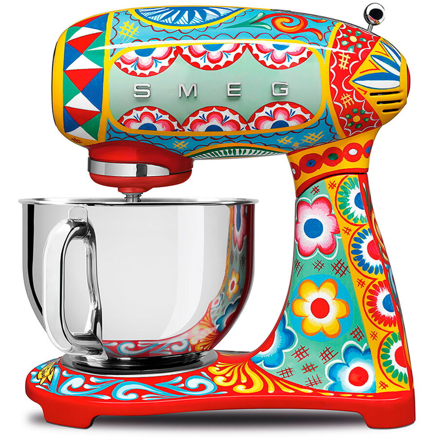 Mixer Planetar 50's Style SMF03DGEU D&G - Sicily Is My Love Bol Inox 4.8L 10Viteze  800W Multicolor