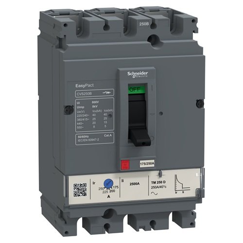 Intreruptor Automat in Carcasa Turnata EasyPact CVS100B TM100D Schneider LV510307, 3P/3D, 100A, 25kA