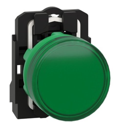 Lampa Pilot Completa Verde 22.5mm Harmony Schneider XB5AVM3, LED Integral 230-240V AC