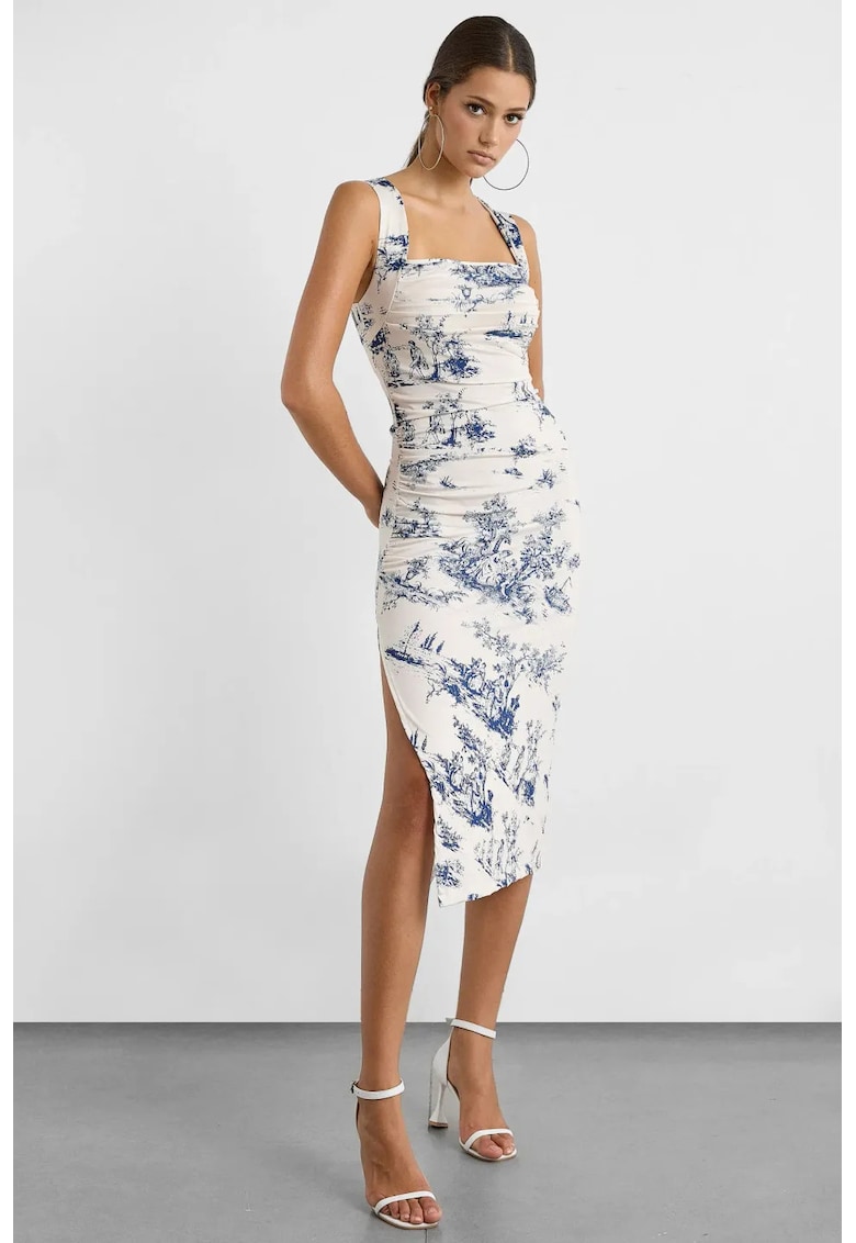 Rochie midi -  jerseu - albastru