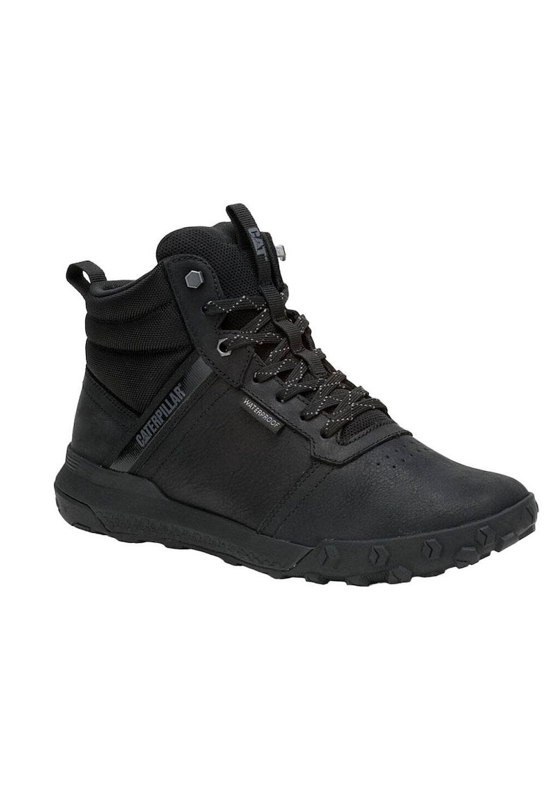 Ghete barbati erpillar Cat Hex Mid piele naturala - negru - Negru