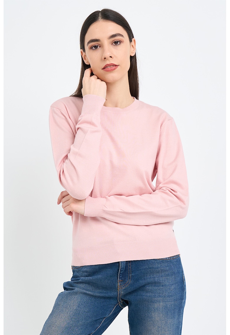 Pulover tricotat fin - Roz pastel
