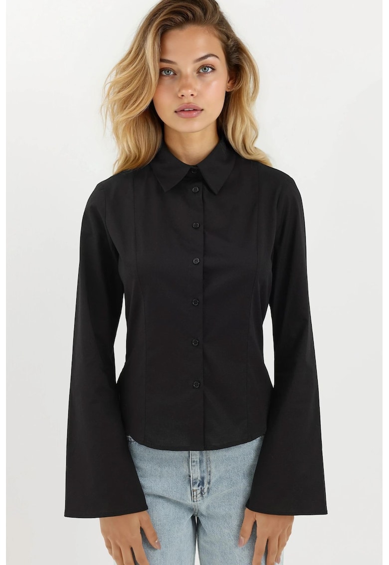 Camasa dama  textil - Negru