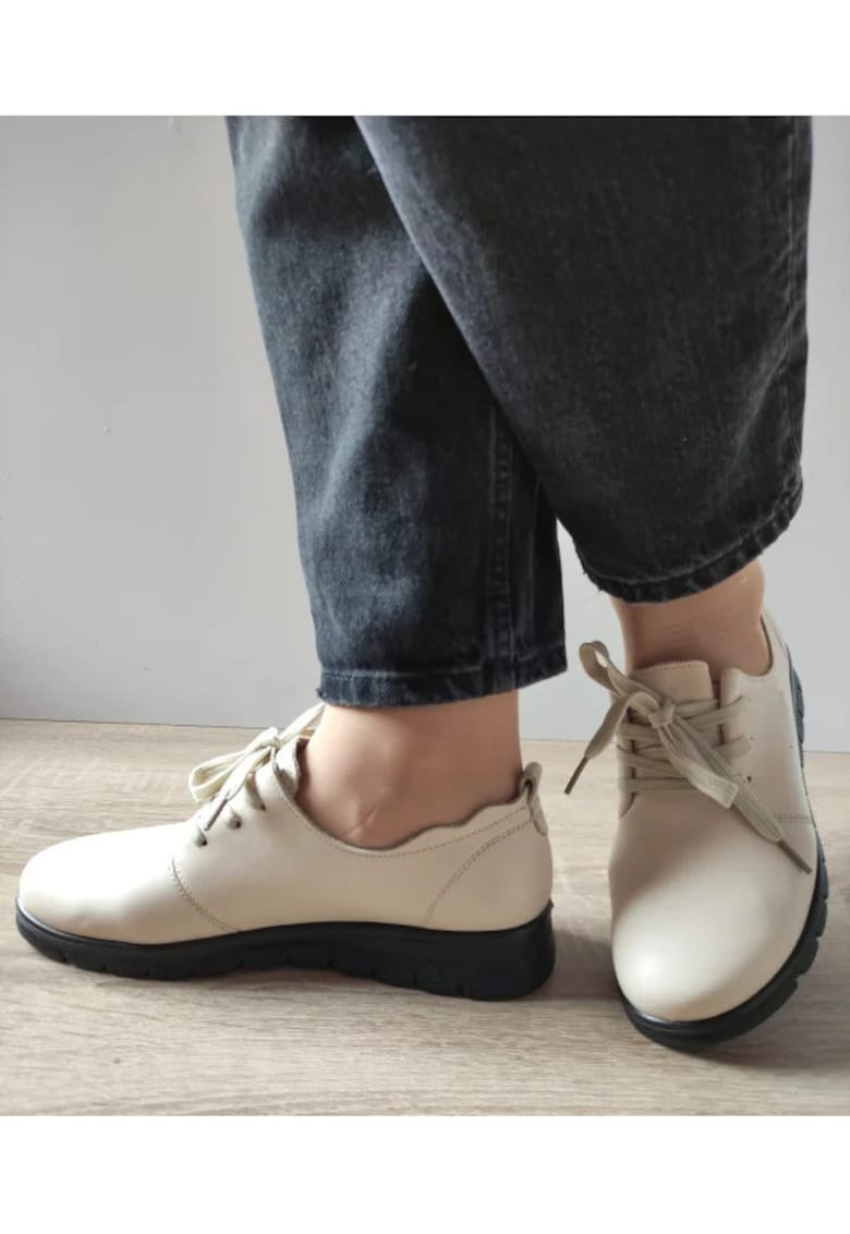Pantofi Casual Dama  21072 Crem - Crem - Crem